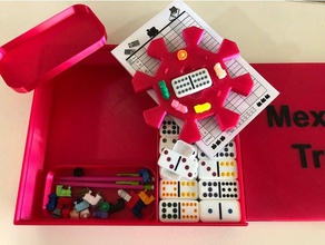 big mexican train set games domino dominoes 3d print model - Mito3D