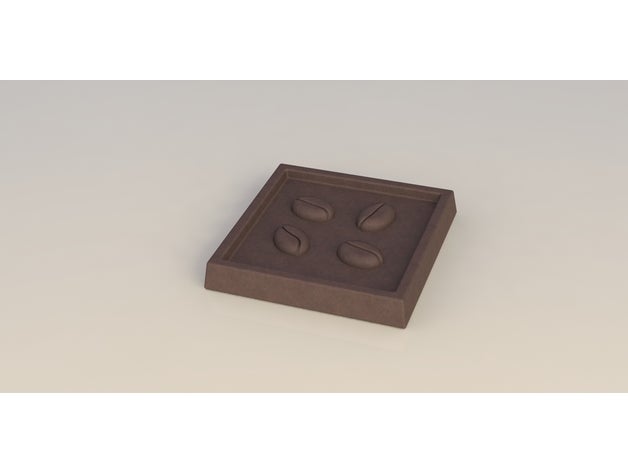 Kaffeebohnen in Schokolade bar-cube Essen & trinken Schokolade-bar Schimmel Kaffee Kaffee-Bohne Kaffee-Bohnen 3D print model - Mito3D