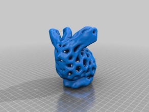mutant voronoi tavşan matematik sanatı bunny 3d print model - Mito3D
