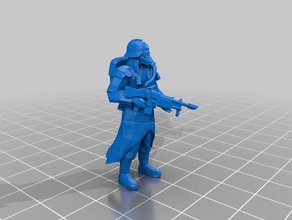 space foot-soldier models death korps krieg dkok infantry rifleman soldier trench 3d print model - Mito3D
