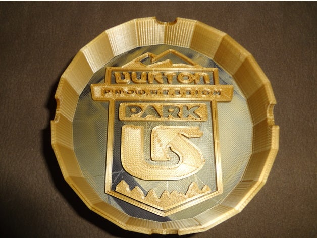 burton park ashtray 3D print model - Mito3D