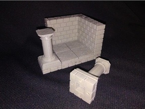 openforge 20 pillar cut stone integrated toy & game accessories dnd tiles dungeon miniatures openforge2 pathfinder rpg tabletop 3d print model - Mito3D