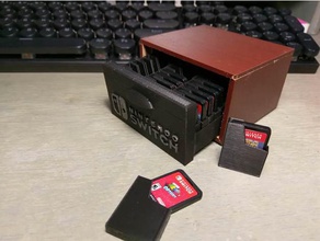 de la vieille école commutateur cartouche stockage poussière manches les jeux vidéo jeu nintendo boîte rangement 3d print model - Mito3D