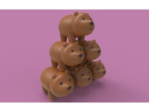 urso brinquedos & games A impressão 3d acessório fã a figura chaveiro brinquedo 3d print model - Mito3D