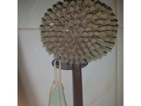bath brush towel hanger bathroom accessories 3d print model - Mito3D