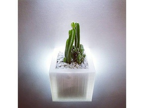 luz de parede plantio decoração acendem-se plantadeira pote 3d print model - Mito3D
