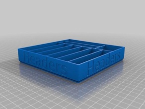 intestazione cassetto bidoni - remix vassoi impilabili organizzazione componente i componenti di intestazioni organizzatore impilabile archiviazione scatola stoccaggio vassoio 3d print model - Mito3D