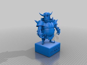 statue de pekka l'impression 3d clash clans royale coc or mini-pekka le robot la guerrier 3d print model - Mito3D