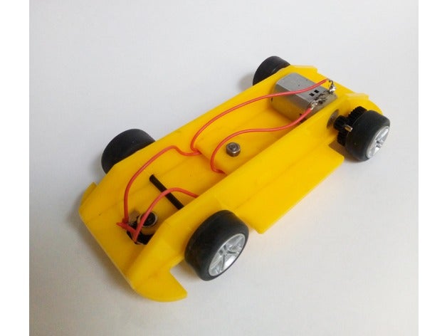 scalextric chassis transverse motor rear wheel drive vehicles laser cut 3D print model - Mito3D