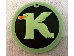 koptra-Taste - Zubehör Tier Kupfer dragon Feuer keychain keyring koptra 3d print model - Mito3D