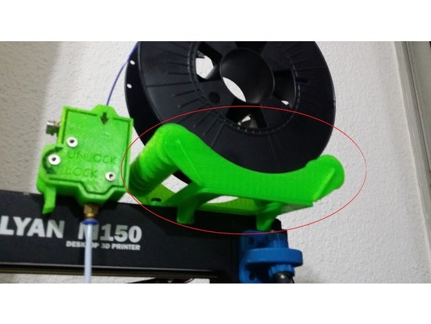 filament-Spulenhalter d vidoir Gießen malyan in Auftrag gegeben wurde m150 3d-Drucker Teile spool-Halter 3D print model - Mito3D