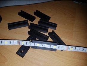 led ribbon holder wall mountable electronics 3d print model - Mito3D