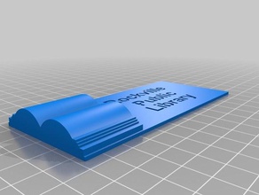 segnalibro rockville biblioteca pubblica organizzazione libro 3d print model - Mito3D