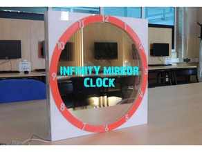 l'infini miroir horloge version mise à jour de l'électronique 3d print model - Mito3D