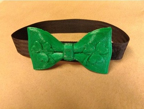 st patric's day's bowtie accessories clover shamrock wearable 3d print model - Mito3D