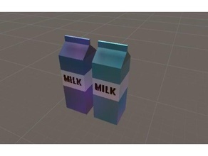 cartón de leche llavero sencillo fácil rápido la moda caja simple prueba 3d print model - Mito3D
