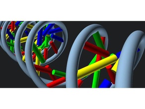 dna modeli biyoloji çift iplikli parametrik 3d print model - Mito3D