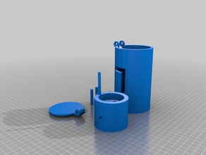 thumb drive silo holder holds 9 computer cool idk storage usb 3d print model - Mito3D