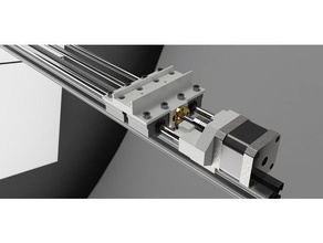 lineare Doppel-Schraube-rail-1010 3d-Drucker Teile 1010 8020 linear rail 3d print model - Mito3D
