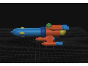 guard-Rakete Modelle balance ball guard Rakete Schwanz 3d print model - Mito3D