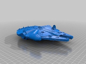 sw millenium falcon extremely detailed 3d printing 3d print model - Mito3D