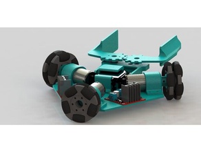 3wd omnidirectional robot platform robotics 3dprinted mobile roboticsproject soccer transporter 3d print model - Mito3D