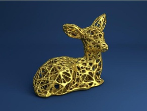 fawn voronoi style animals 3d bambi 3d print model - Mito3D