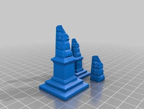 intagliato pilastro di pietra modelli 3d print model - Mito3D