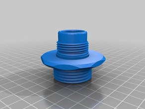 hose connector rainwater barrel adapter garden 3d print model - Mito3D