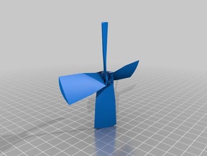 4 bladed propeller hobby prop 3d print model - Mito3D