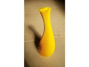 bükülmüş spiral vazo dekor 3d print model - Mito3D