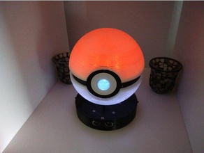 iluminated pokeball light decor led 3d print model - Mito3D