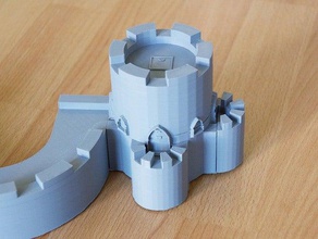 paramétrico torre de menagem, modular castelo playset playsets 3dcastleplayset buildacastle creativetools menagem medieval 3d print model - Mito3D