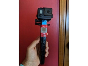 gopro selfie stick interno mic spazio sport & fitness all'aperto il microfono in esecuzione argento running ultra vlogging 3d print model - Mito3D