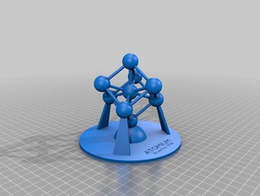 atomium - 3d imprimibles modelo stl freecad las esculturas 3d print model - Mito3D