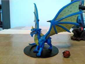 blue dragon Spiele blau d&d dnd Drachen dungeons & dragons pathfinder 3d print model - Mito3D