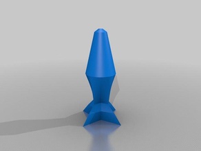 fusée simple nuke L'impression 3d 3d print model - Mito3D