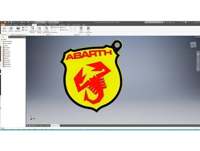 abarth Schlüsselanhänger 3d print model - Mito3D