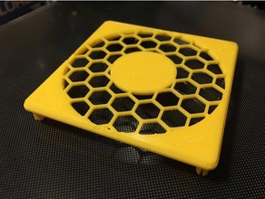 80mm clipping honeycomb fan grill electronics 3d print model - Mito3D