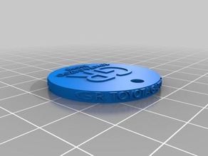 toyota gr keychain coin vehicles key 3d print model - Mito3D