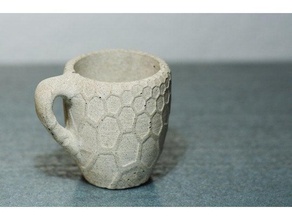 texturierte espresso-Tassen Küche und Esszimmer casting Keramik Kaffee-Tasse Kaffeebecher Beton espresso-Tasse Porzellan Silikon-Schimmel 3d print model - Mito3D