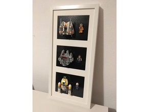 lego star wars microfighters frame mount toy & game accessories holder compatible minifig stand starwars 3d print model - Mito3D