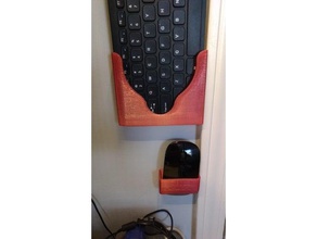 keyboard mouse wall holder computer vertical 3d print model - Mito3D