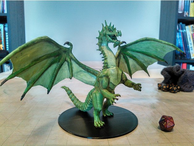 dragão verde jogos d&d dnd dragões dungeons & dragons masmorras e pathfinder 3D print model - Mito3D