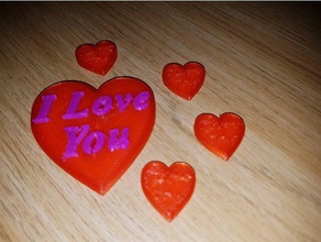 love you heart valentines day 3d print model - Mito3D