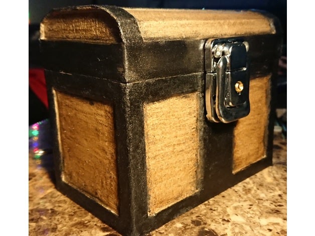 simple treasure chest organization box crate jewelry lock loot stash storage 3D print model - Mito3D