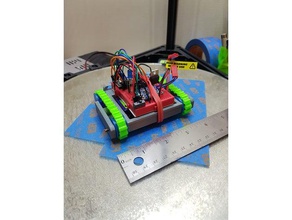 small treaded tank robot chassis robotics micro mini miniature treads 3d print model - Mito3D