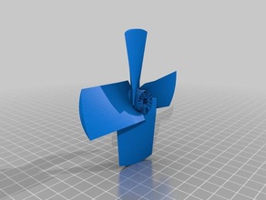 low pitch 4 bladed propeller hobby prop propellers 3d print model - Mito3D