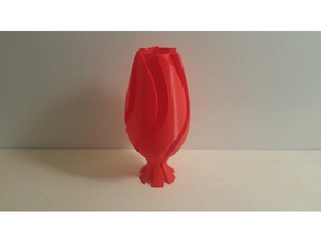upsidedown classic wave vase art flower vases spiralized spiral mode printing twisted vaso spirale 3d print model - Mito3D