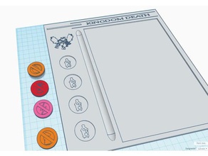 kingdom death monster survivor board token toy & game accessories 3d print model - Mito3D